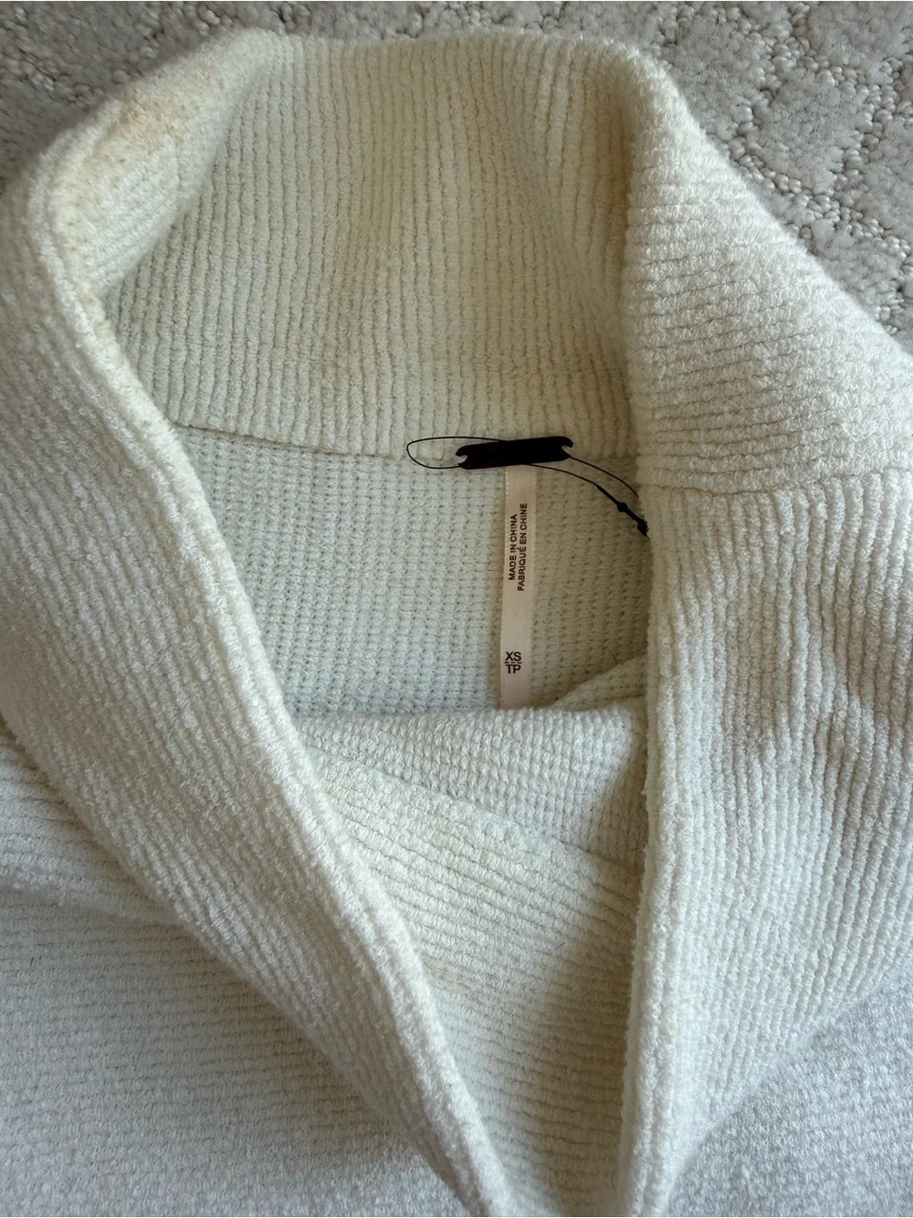 Free Peoole Cream Turtleneck Knit Tunic